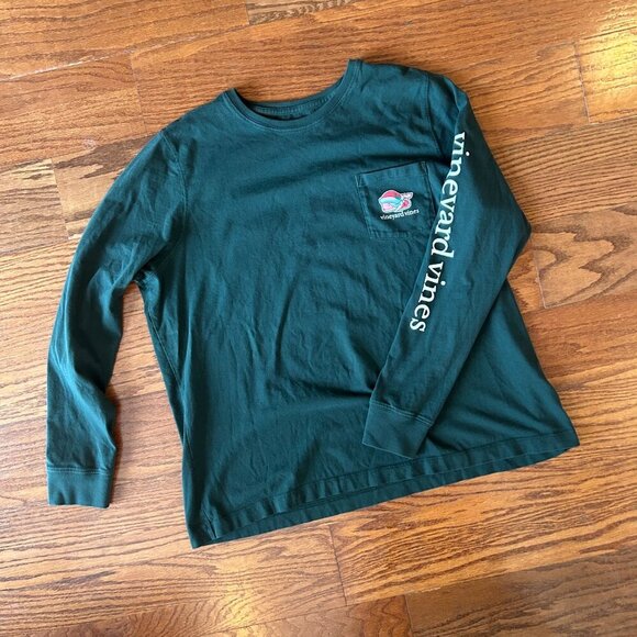 Vineyard Vines Women's Mrs. Claus Christmas Whale Long Sleeve Tee Size 2XL XXL - Picture 2 of 9